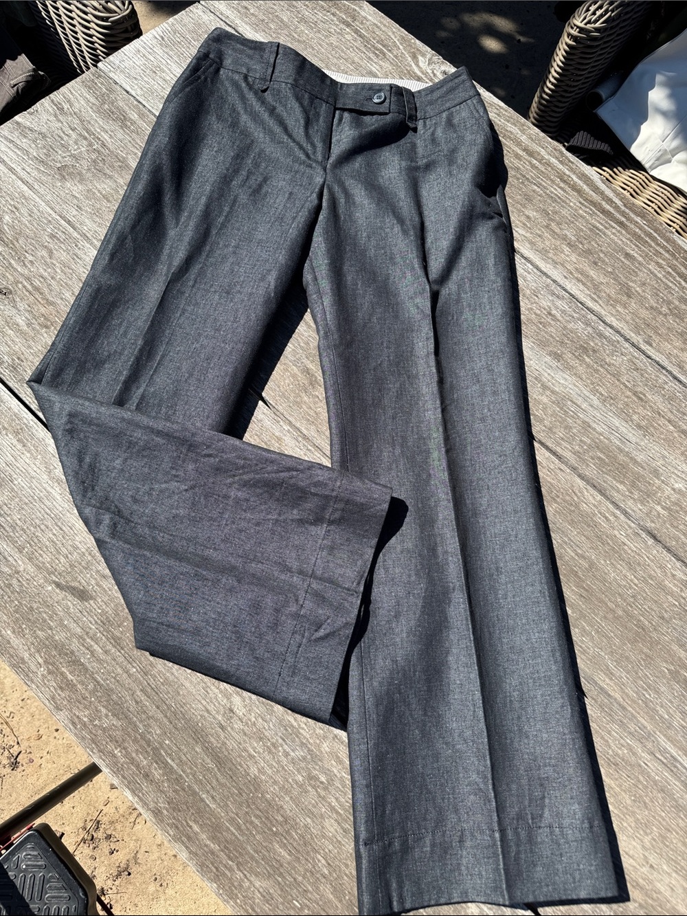 Women’s Dark Gray Straight-Leg Dress Pants | Size 10